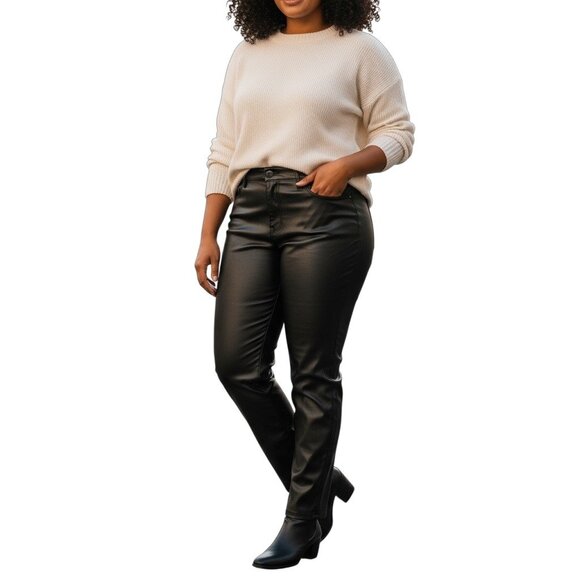 torrid Pants - Torrid Womens Black Faux Leather Pants Size 18 Regular